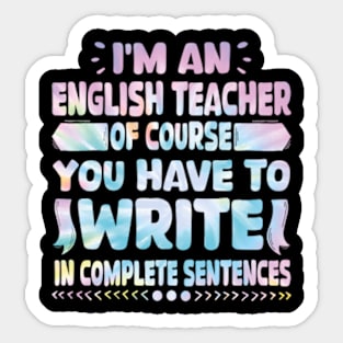 English Teacher Linguistics Grammar Professor Writer Editor Sticker